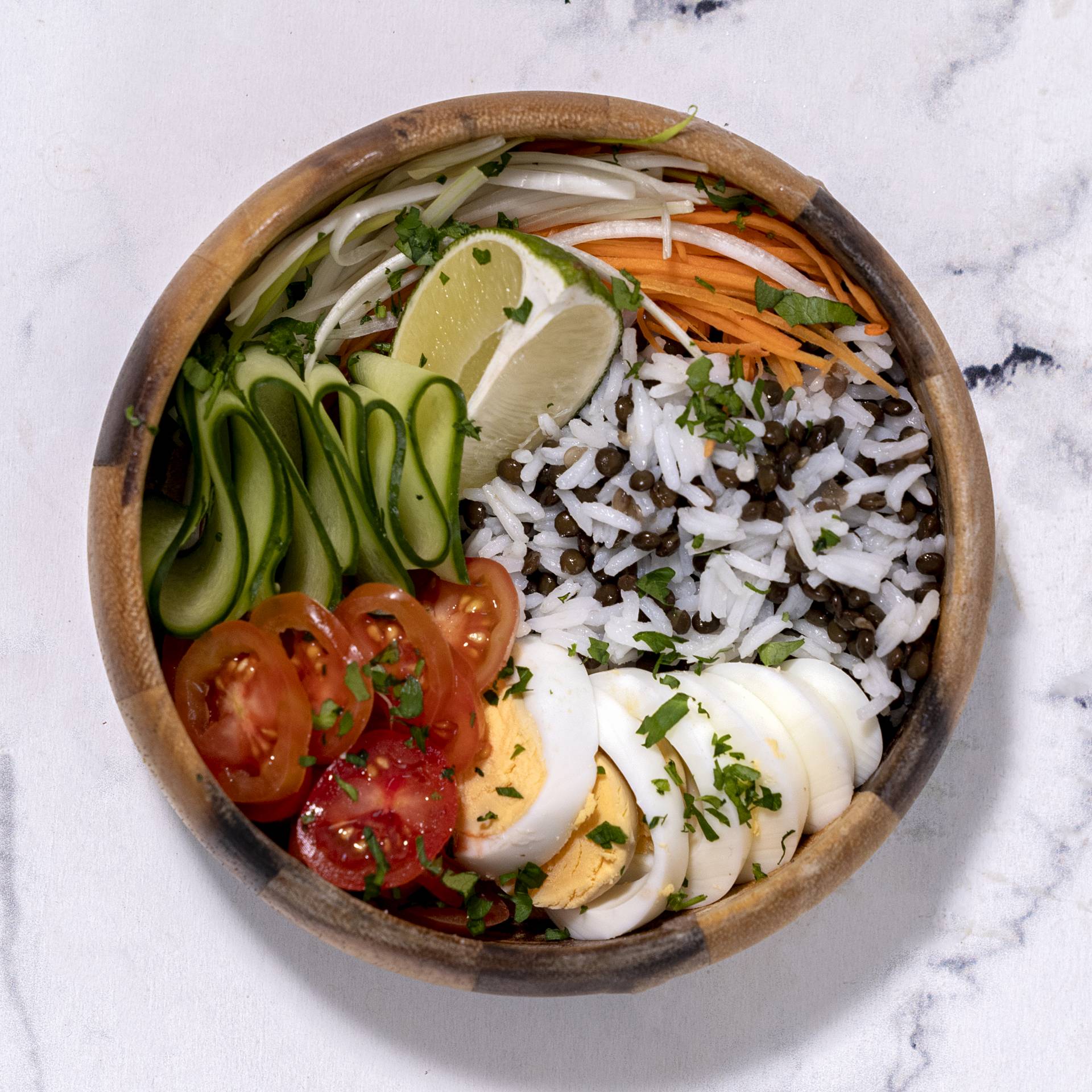 Lentil salad bowl