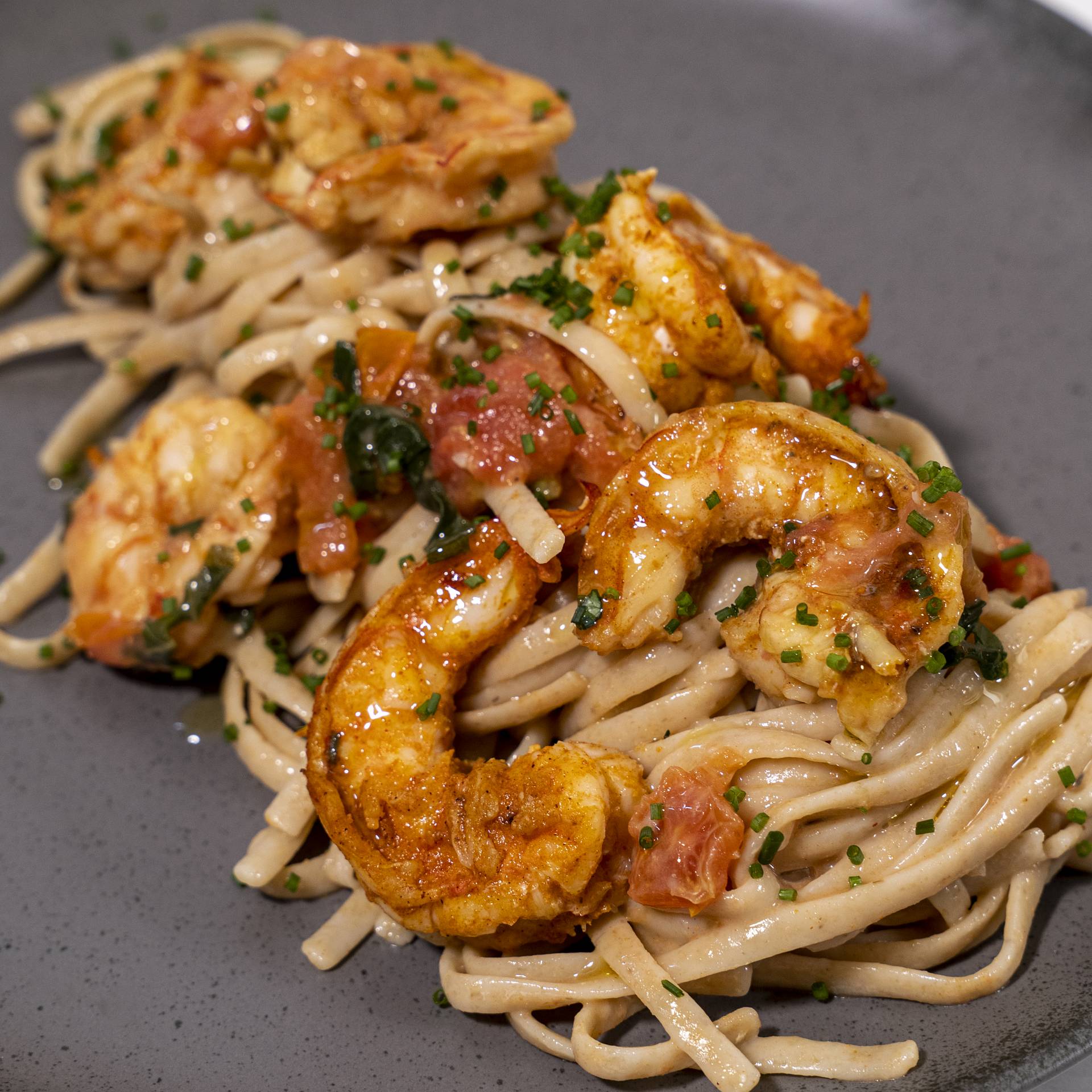 Creamy shrimp pasta